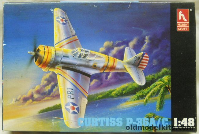 Hobby Craft 1/48 Curtiss P-36 A/C - USAAF Or Brazil, HC1555 plastic model kit